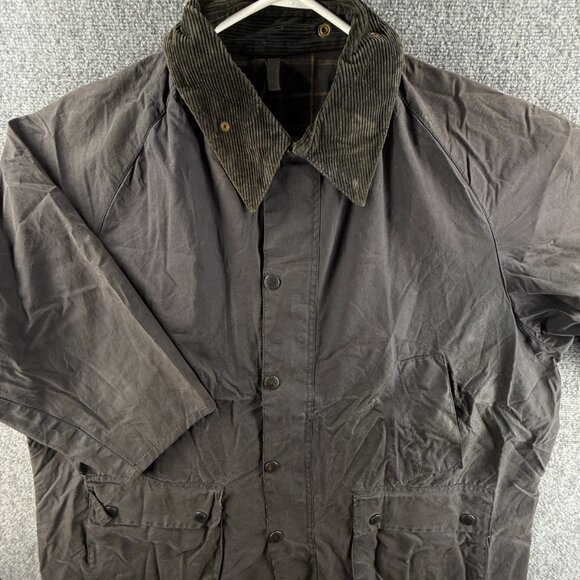 Barbour Bedale A105 Size 48 Waxed Jacket Collared Full Zip Outdoors Blue Snap - Picture 1 of 16